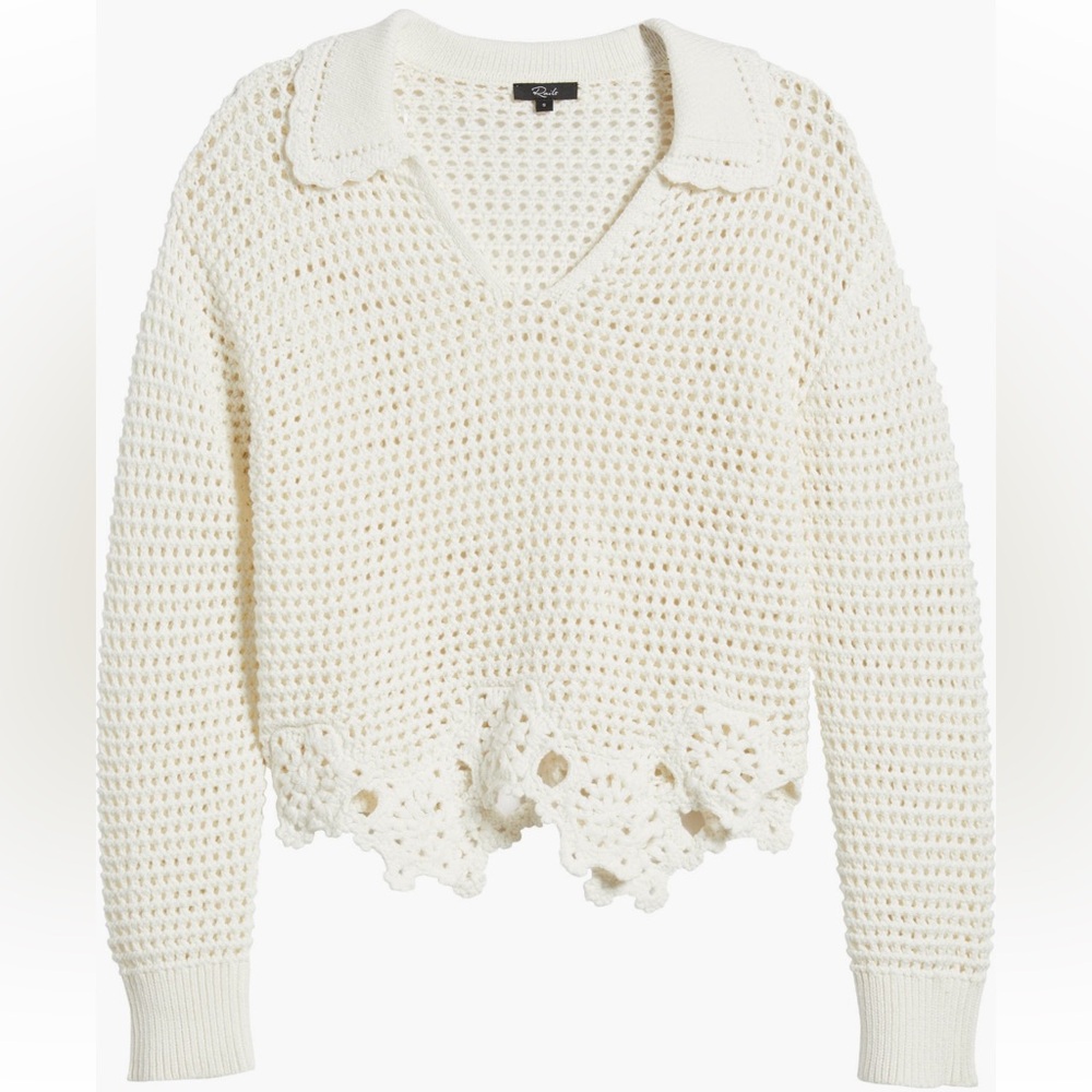 NEW Rails Louise Cotton Sweater in Ivory Coast - Picture 6 of 11